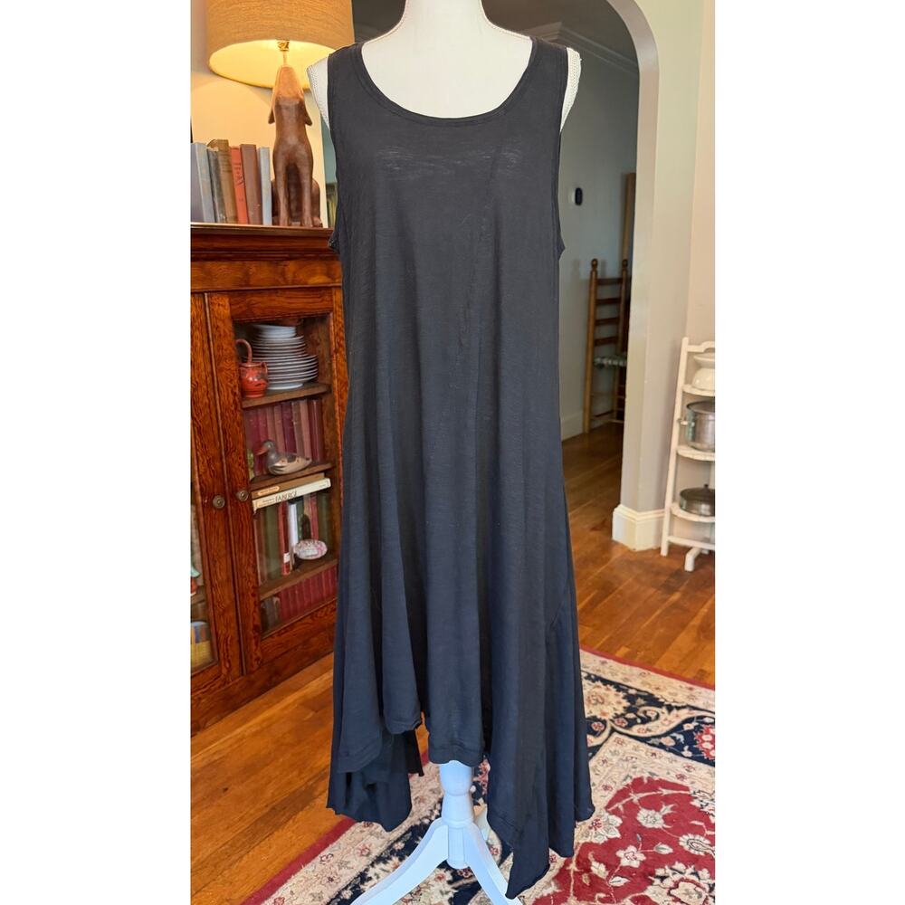 Krista Larson Black Jersey Long Ballet Slip, OS